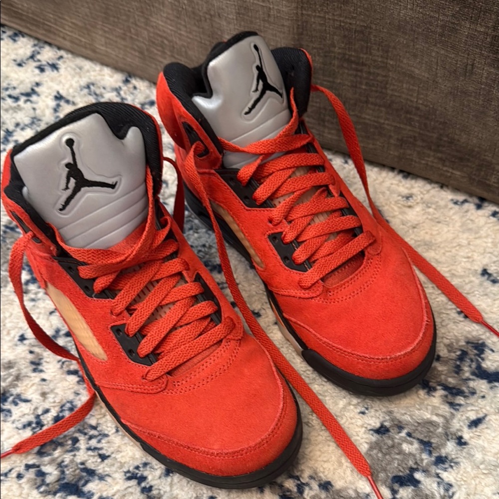 Jordan Red and Black Sneakers